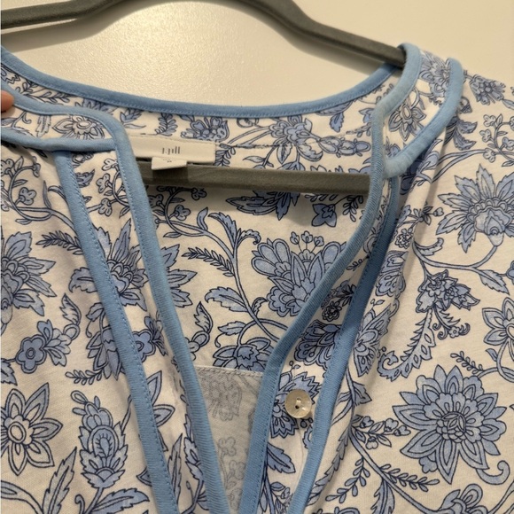 J. Jill Blue Floral Patterned Top - Picture 5 of 9
